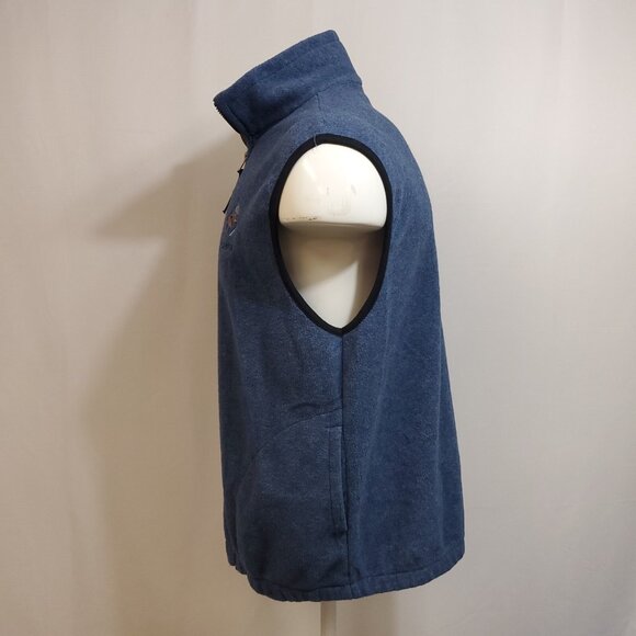 VTG Polar Graphics Fleece Vest Embroidered Alaska Logo Made in USA Pockets Large - Picture 3 of 8